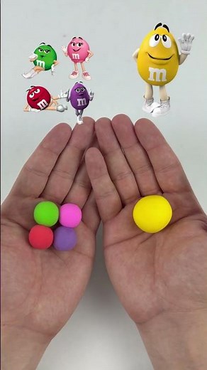 Color Mixing | Mixing All M&M’s Colors | Amazing Result! #shorts #clay #m&ms