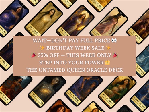 Printable Oracle Cards, 48 Printable HD Digital Download, Self Love Empowerment Cards, Spiritual Guidance, Affirmation Cards