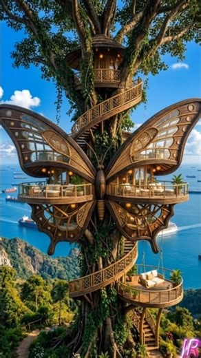 Insane Butterfly Treehouse Build 🌳 From Wild Tree to Luxury Dream Home
