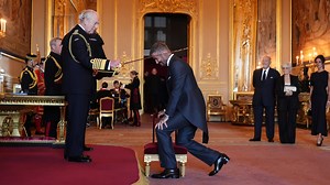 Sir David Beckham receives knighthood from the King at Windsor Castle