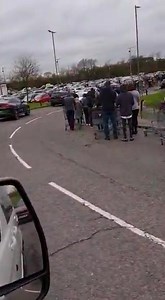 Long queues at Costco in Watford U.K. people panic buying. #CitizenAY | Citizen AY