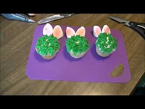 Easter Bunny Cupcakes! Bunny Bums and Ears with a Marshmallow