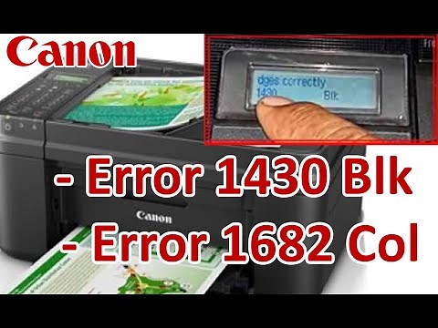 Install the Ink cartridges correctly | Canon Printer Error 1430 Blk - Error 1682 Col