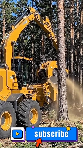 Powerful Tree Cutting Machine in Action 🌲🔥 | Heavy Equipment Wood Cutting #youtubeshorts