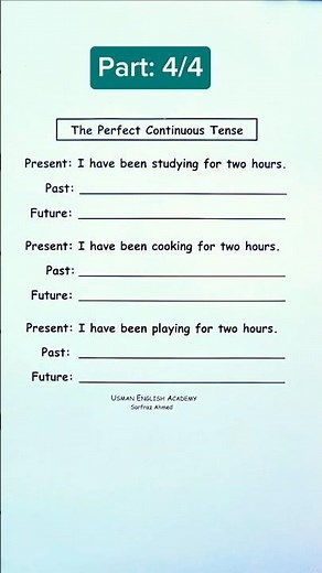 The Perfect Continuous Tense Explained | Tense Series Part 4