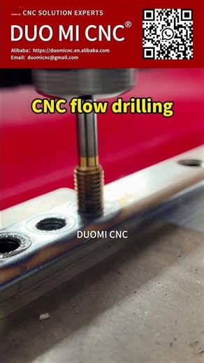 CNC flow drilling equipment for square tube hot-melt drilling and tapping.#cncflowdrilling #cncmill