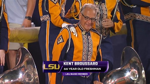 LSU band member Kent Broussard shows it's never too late to make your dreams come true 🥹💜 | College Football on ESPN