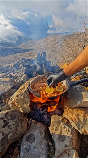 Cooking Fresh Fish Over Campfire in the Wild | Solo Outdoor Adventure | Nature ASMR