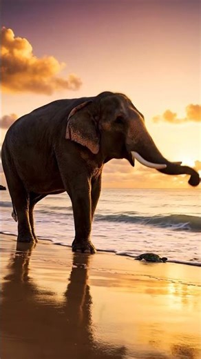 The Gentlest Giant: Elephant Helps Baby Turtle Reach the Sea 🐘🐢