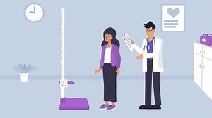 Doctor and Patient in Medical Check-Up – Height Measurement Animation in 4K