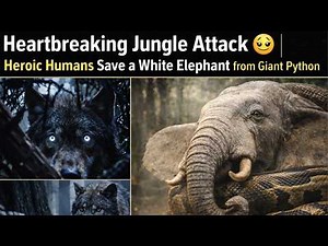 Heartbreaking Jungle Attack 😢 | Heroic Humans Save a White Elephant from Giant Python