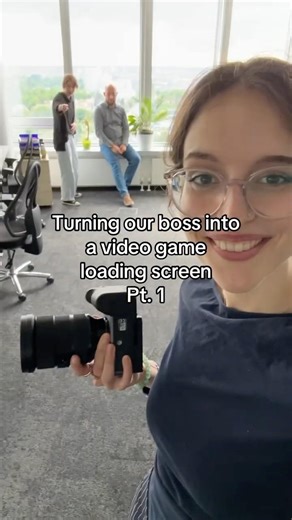 Turning our boss into a video game loading screen #videogame #editing #colorgrading #marketing