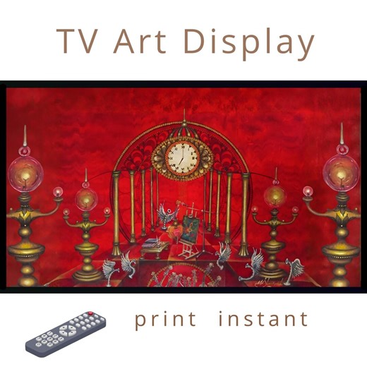 Red Surreal Symbolic Music Wall Art, Dramatic Emotional Artwork (digital Download) - Etsy
