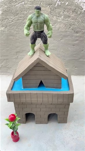 making clay mini house Beautiful 🏠#shorts #video #viral