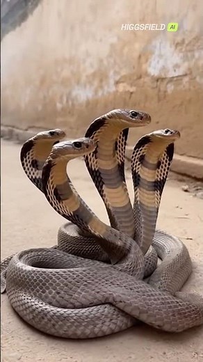 Rare Phenomenon! Four-Headed Snake Leaves Villagers Stunned