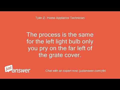 MAYTAG refrigerator bulb how do remove the cover to replace