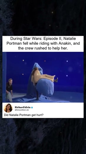 Natalie Portman Falls During Star Wars Filming