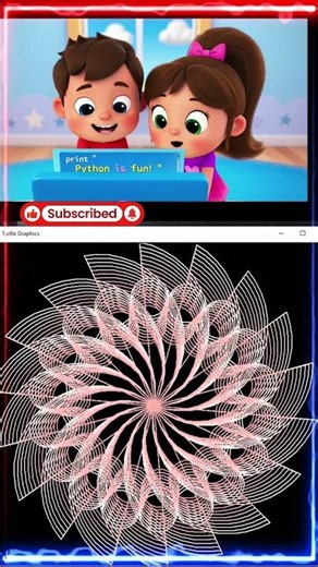 Draw Beautiful Rose #python #PythonForKids #TurtleGraphics #CodingForBeginners #KidsCoding