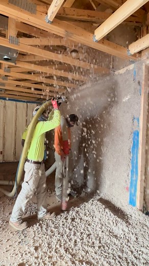 🙌 We were out with Insulation Services of Michigan INC. a couple weeks ago as they installed Nu-Wool Premium Cellulose Insulation using the WALLSEAL damp spray method. They installed it over top of Nu-Seal spray foam insulation. The home they were insulating is a massive home located in southeast Michigan. 🏠 #nuwool #cellulose #celluloseinsulation #insulation #installation #install #sprayfoam #closedcell #dampspray #WALLSEAL #installationprocess #process #reel #installer #dealer #certifiedinst