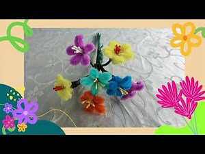 How to create Fuzzy Wire Flowers - DIY Tutorial STEM Kids Project Idea