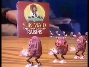 Sun maid California raisins advert 1987