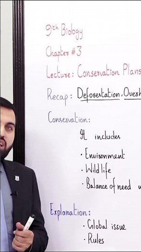 Class 9 - Biology - Chapter 3 - Lecture 10 Conservation Plans - Allied Schools