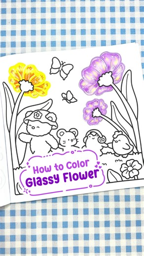 Coloring Glassy Flowers with Alcohol Markers
