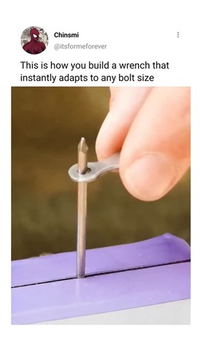 Chinsmi on Instagram: "This wrench eliminates an entire toolbox in a single motion. 🧠🛠️ Instead of fixed jaws, the head is built from stacked, spring-loaded steel plates that move independently. When the wrench is pressed onto a bolt, each plate slides into place, contouring perfectly around the shape and size of the fastener. That layered design spreads force evenly across the bolt’s surface, reducing slippage and preventing rounded edges. It also means a single tool can grip multiple bolt si