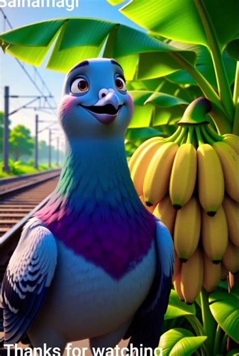 pigeon and banana tree , banna tree and pigeon#shorts
