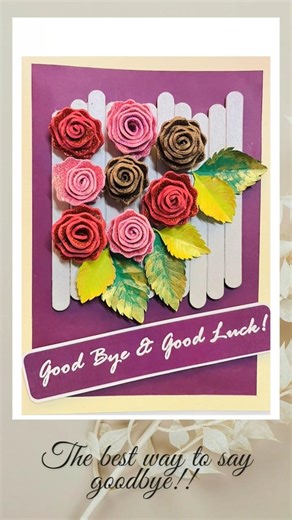 Handmade farewell card