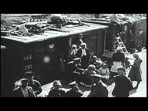 Lenin and Trotsky, leaders of the Bolsheviks, and Joseph Stalin after the Civil W...HD Stock Footage