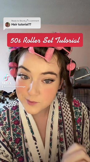 Vintage 50s Roller Set Hair Tutorial