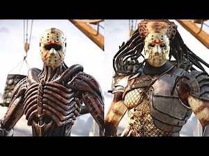 MKXL Alien vs Predator Performs All Victory Celebrations Side by Side Comparison