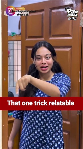 Nandha & Pooja 😂 That one trick relatable!! #nandha #poojashankar #pawmediatamil