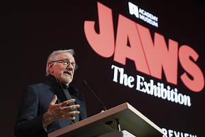 Steven Spielberg celebrates 'awesome' 50th anniversary 'Jaws' exhibition at Academy Museum
