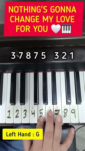 تعليم بيانو بسهولة للمبتدئين 🎹 Nothing Gonna change my love for you EASY piano Tutorial #piano