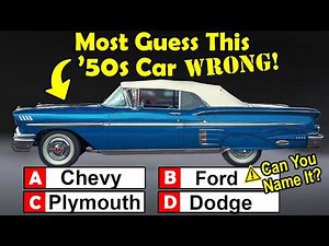 Guess 20 Vintage 1950s Cars! How Many Will You Know? Start Now...