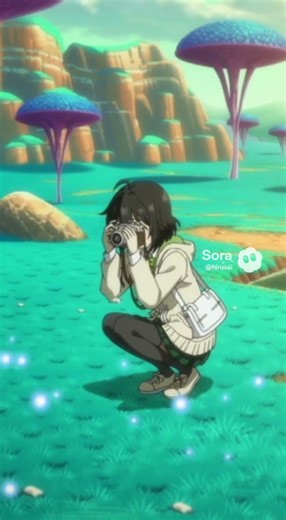 ナメック星を観光する哲子 #アニメ