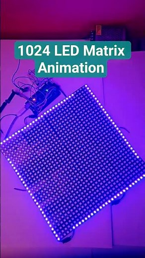 1024 LEDs Arduino Matrix WS2812B Color Change Animation #arduino #ledlights #mechatronics #diy