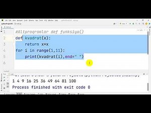 Python dilində Altproqramlar-funksiyalar def