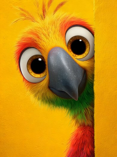 Curious Little Parrot Live Wallpaper