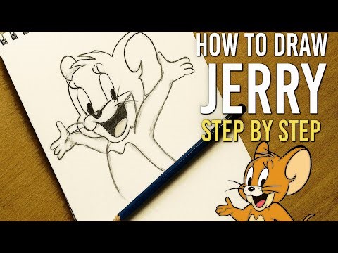 How to Draw Jerry Step by Step | Easy Pencil Sketch for Beginners 😍