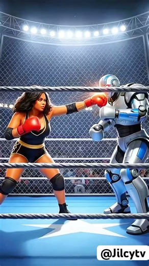 Happy Boxing Day! 🤖🥊 An AI Visionary Takes on a Relentless Robot in a High-Impact Showdown #ai