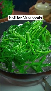 This is the most popular Chinese-style water spinach recipe and only calls for 4 ingredients.