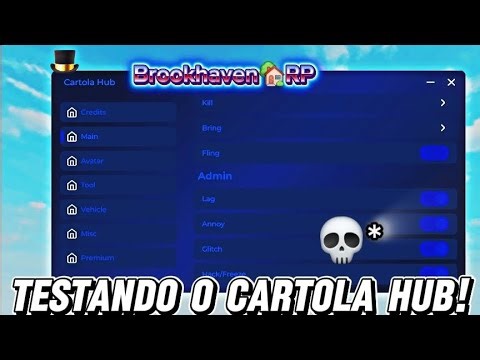 Testando o Cartola Hub Script MUITO BOM!💙 Vou Deixar o link de como pegar esse script na Descrição💀🎩