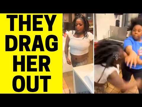 GHETTO TRASH SHANIQUA GETS WRECKED BY STAFF - THE FATIGUE