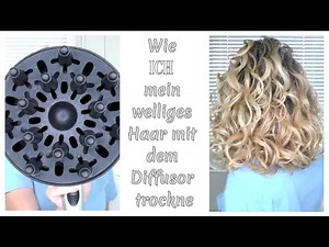 How I dry my wavy hair with a diffuser