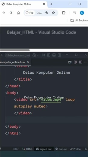 Atribut loop HTML: Video Bisa Diputar Otomatis!