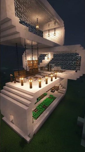 Minecraft: Futuristic House Design Tutorial #minecraft #shorts