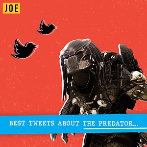 "Predator, puppers and blood." Safe to say the world is HYPED for The Predator film. Out in cinemas now! | JOE.co.uk